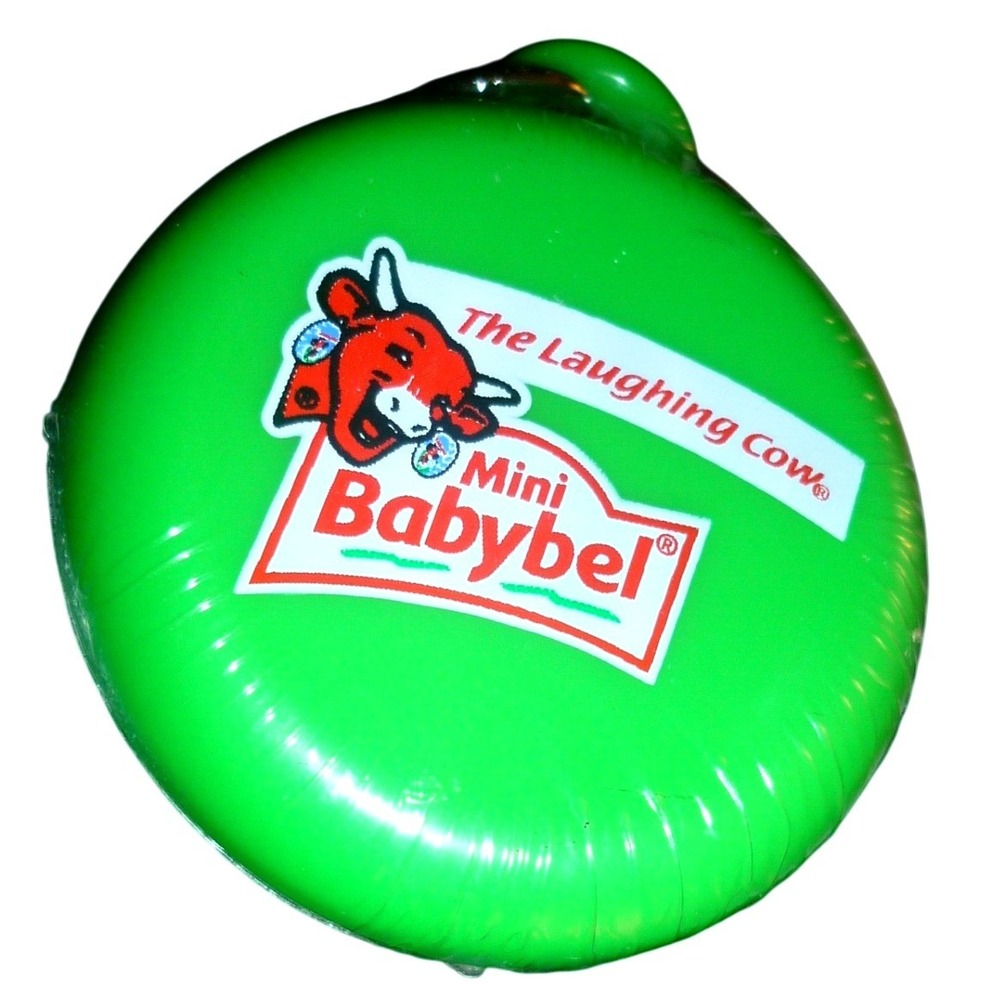 Mini Babybel The Laughing‎ Cow Retractable Tape Measure Keychain Green Promo NEW